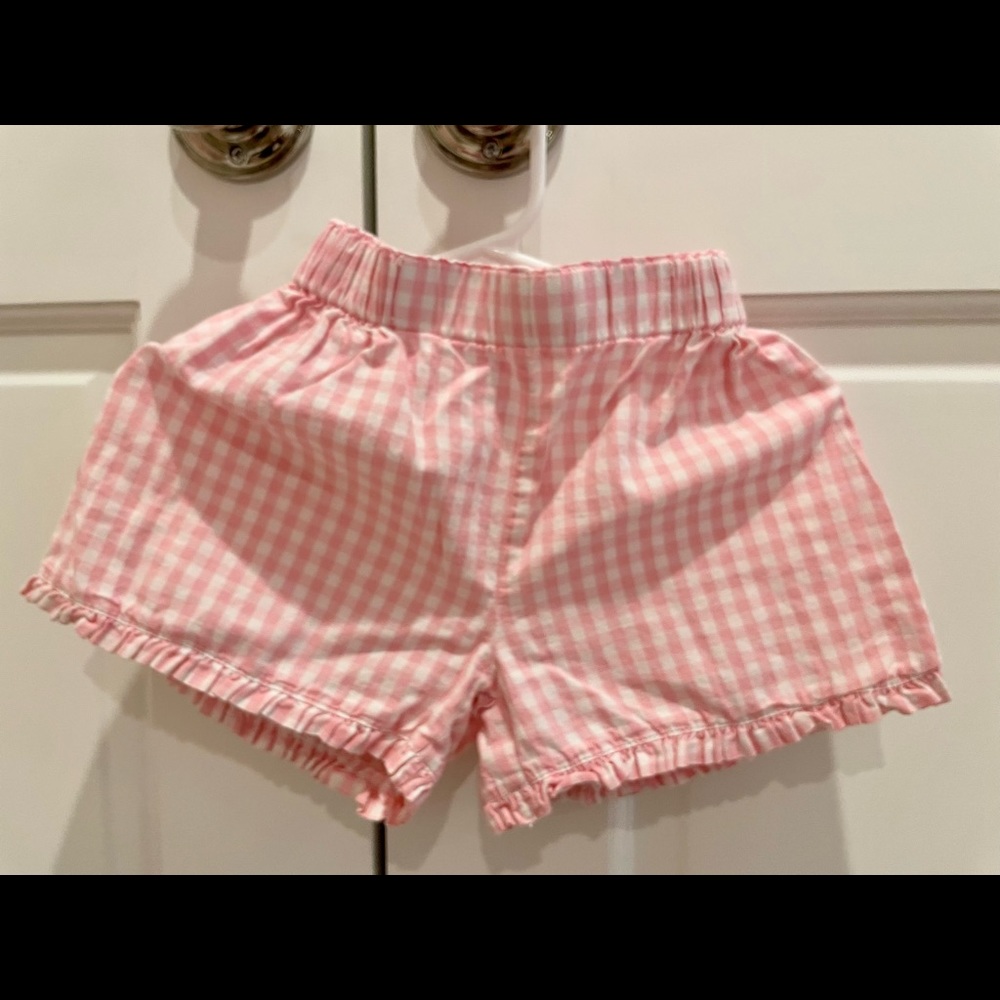 Bella Bliss Pink Gingham Shorts, size 18 Mos